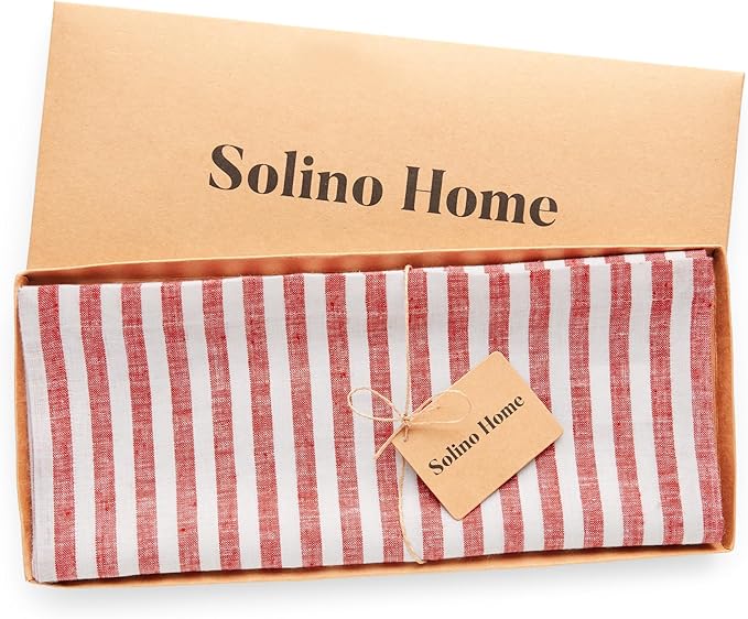Solino Home Striped Linen Table Runner 156 Inches Long - Image 6