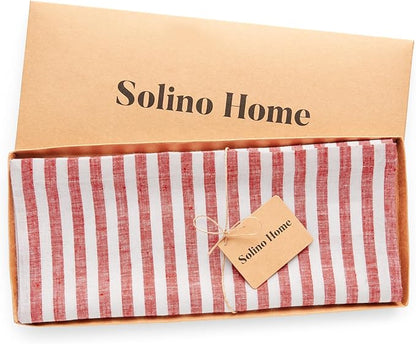 Solino Home Striped Linen Table Runner 132 Inches Long - Image 6