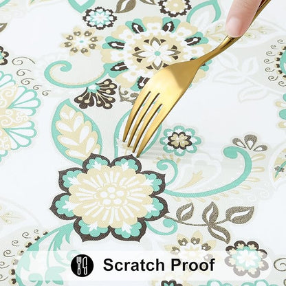 Smiry Rectangle Picnic Tablecloth, Waterproof Elastic Fitted Table Covers - Image 7