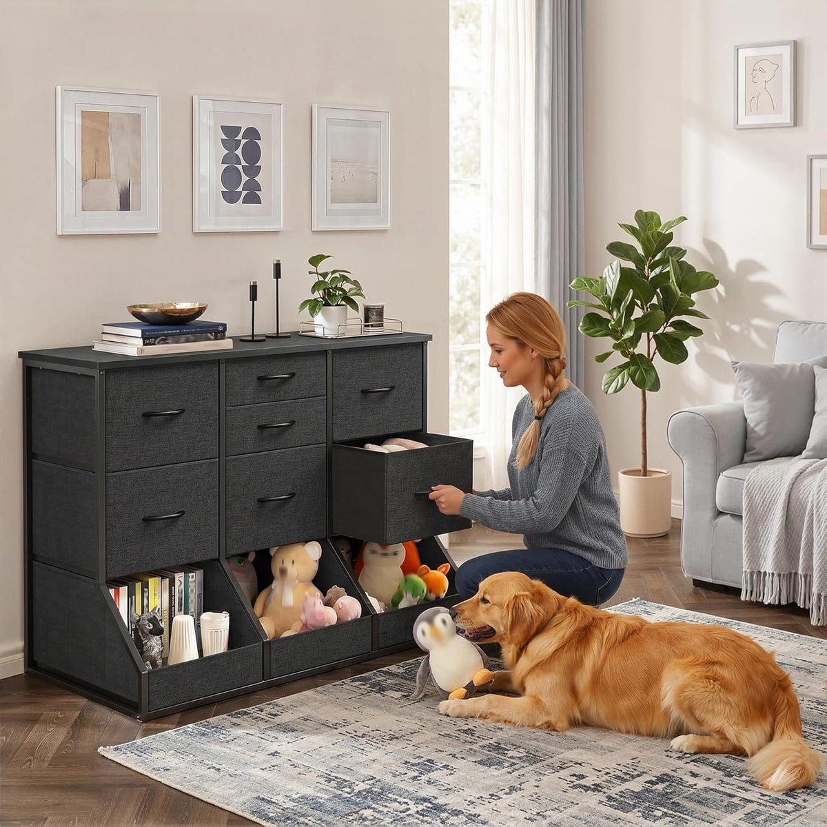 romorgniz dresser for bedroom, 7 drawer and 3, view 9