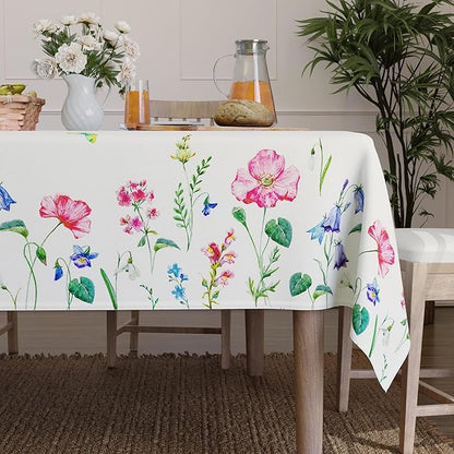 Encasa XO Rectangular 56"x72" Tablecloth | Water-Repellent Polyester Dining by EncasaXO