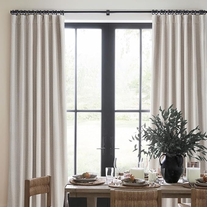100% Blackout Curtains 80 Inch Length 2 Panels Set Farmhouse Style - Image 6