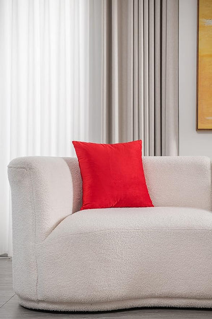 Throw Pillow Covers 16x16 Christmas Red: 2 Pack Cozy Soft Velvet Square - Image 3