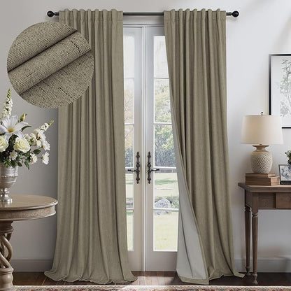 Pitalk Living Room Curtains 102 Inches Long by Pitalk