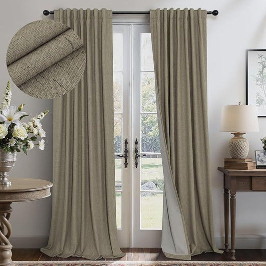 Pitalk Living Room Curtains 102 Inches Long by Pitalk
