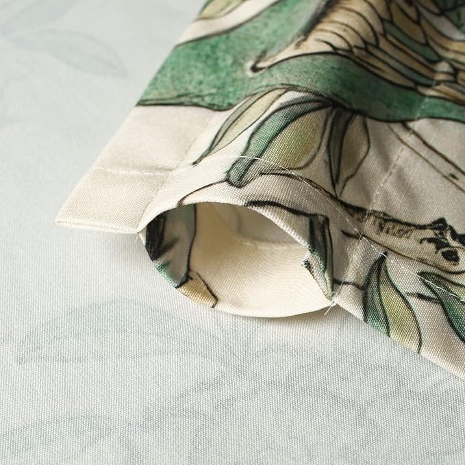Leeva Flower Botanical Kitchen Valance, Prevent Glare Decorative Print Window - Image 4