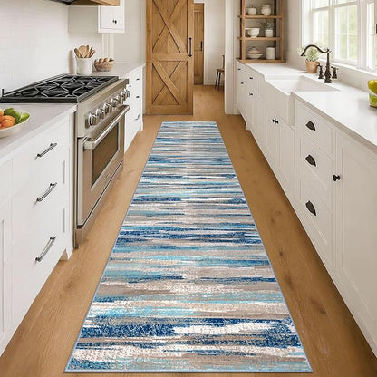 Modern Abstract Runner Rug 3x14 - Image 2