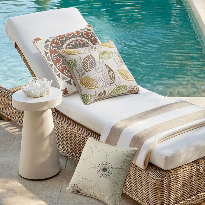 Outdoor Sunbrella Decorative Pillows Pack of 4, Momento Spring - Image 7