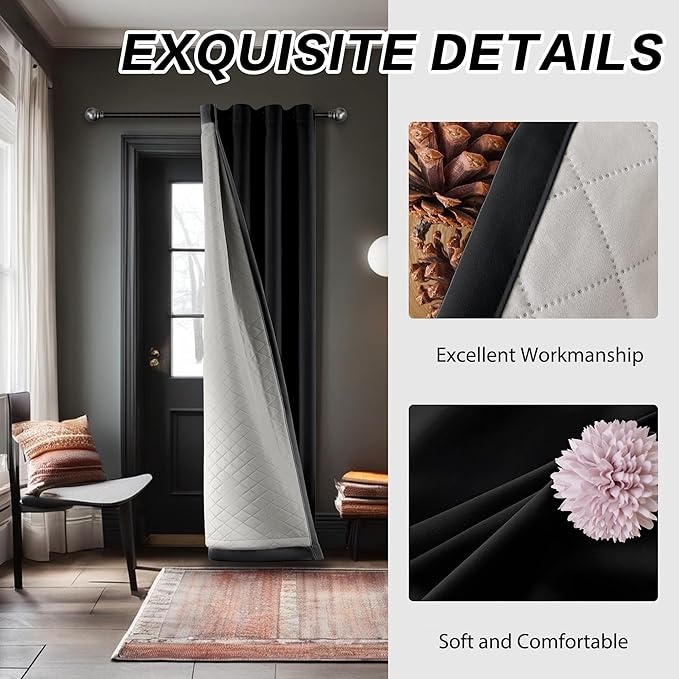 Soundproof 3-in-1 100% Blackout Curtains - Image 6