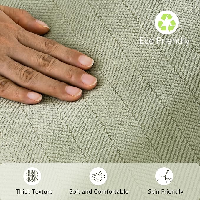 ZWJD Sage Green Pillow Covers 20x20 Set of 2 Chenille Throw Pillow Covers - Image 4