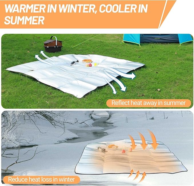 Himalaya Foam Foil Blanket Lightweight Camping Mat Outdoor Roll-up Portable - Image 4