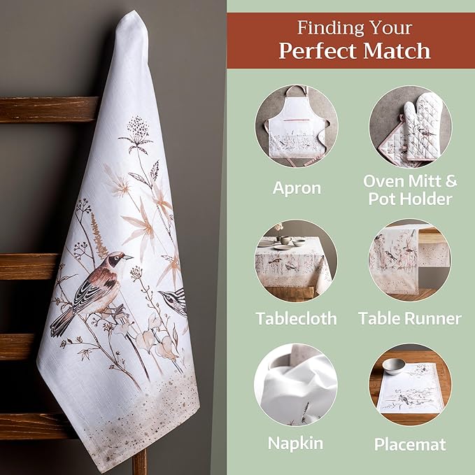 Maison d' Hermine Kitchen Towels Set of 3 100% Cotton 27.50" x 20" Reusable - Image 5