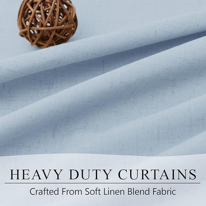 Light Blue Curtains 84 Inch Length - Image 3
