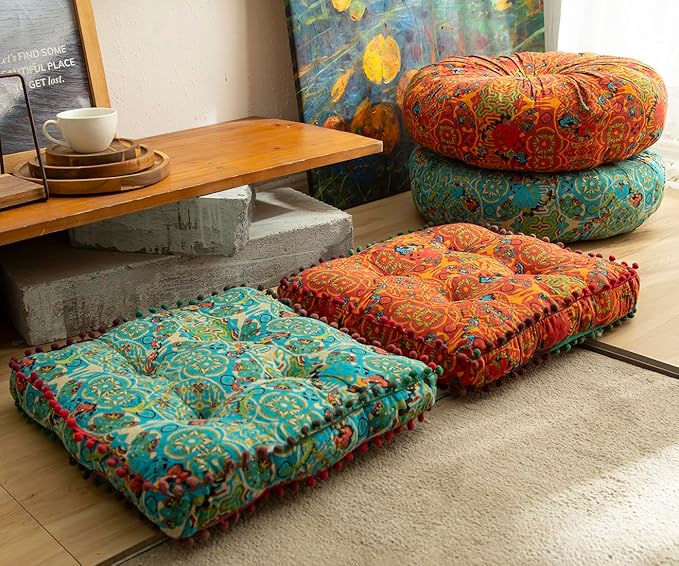 vctops Boho Cotton Linen Square Chair Seat Cushions - Image 3