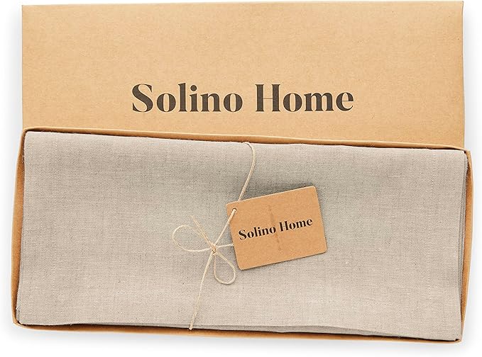 Solino Home Linen Light Natural Table Runner 120 Inches Long - Image 5