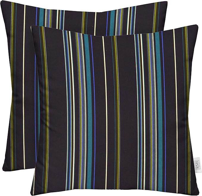 RSH DECOR: Sunbrella Square Throw Pillows Set of 2 | 20" x 20" | Water and by RSHDECOR