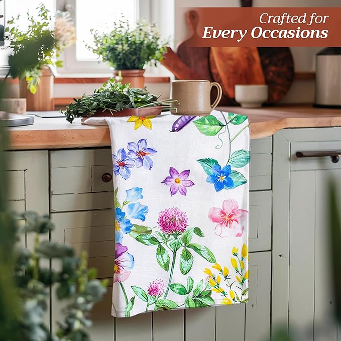 Maison d' Hermine Kitchen Towels Set of 3 100% Cotton 27.50" x 20" Reusable - Image 6