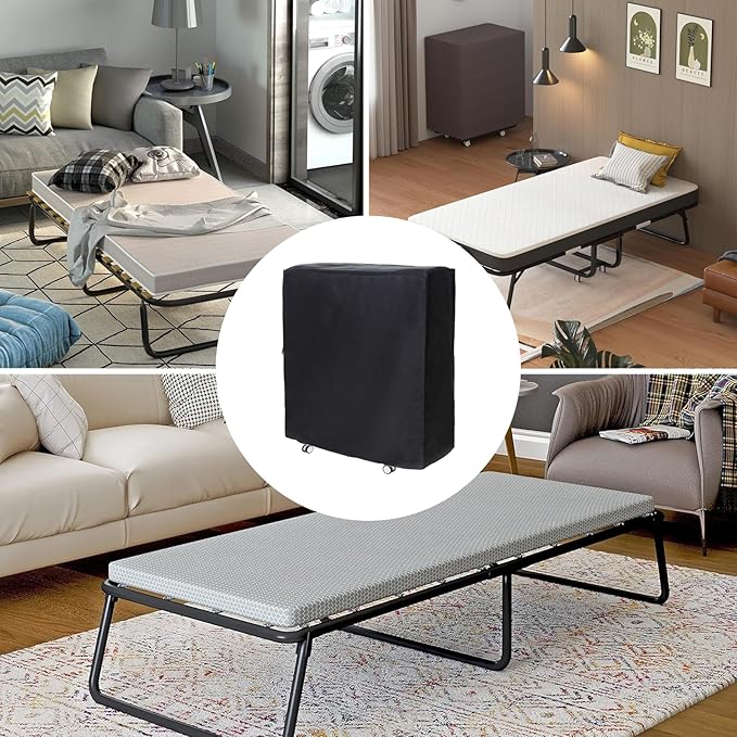 Rollaway Bed Cover 39.5"x15.5"x45.2" Dustproof and Waterproof Folding Bed - Image 5