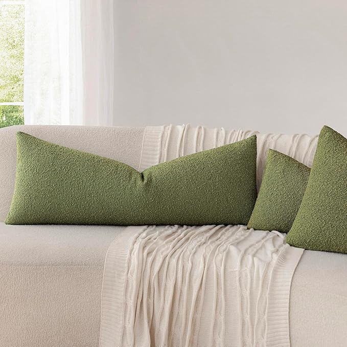 Foindtower Decorative Textured Boucle Throw Pillow Covers Accent Solid Pillow - Image 4