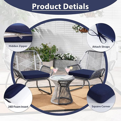 Favoyard Outdoor Chair Cushion Set of 4 Rainproof & Color Fade Resistant 19 x - Image 6