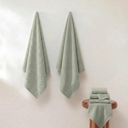modern threads 6 piece bath towel set –, package contents