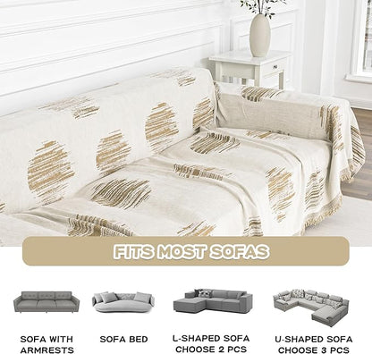 MEETSKY Sofa Covers for Dogs Sofa Covers for 2 Cushion Couch Sofa Chenille Sofa - Image 5