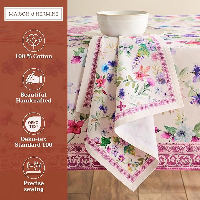 Maison d' Hermine Cloth Napkins Set of 4 100% Cotton Everyday Reusable Square - Image 2