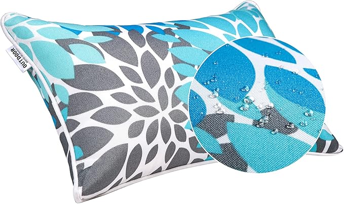 JMGBird Outdoor Lumbar Pillows Waterproof Set of 2 Outdoor Pillows - Image 4