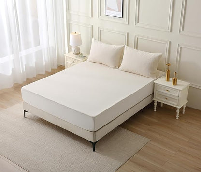 Crib Organic Cotton Percale Mattress Pad Protector – OCS Blended & Oeko-TEX - Image 5