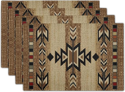 Giwawa Southwestern Placemats Rustic Tribal Geometric Decorative Table Mat by Giwawa