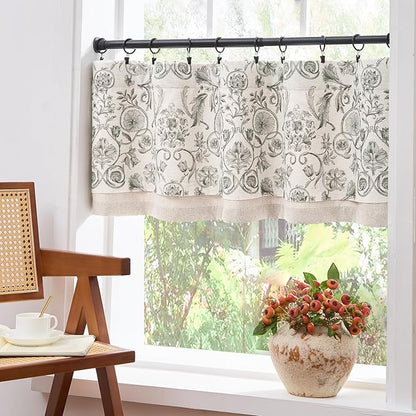 jinchan Linen Valance Kitchen Curtain - Image 7