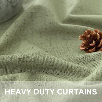 Light Sage Green Short Blackout Curtains - Image 2