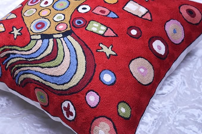 Red Rooster Throw Pillow Cover Karla Gerard Floral Pillowcase Floral Chair - Image 7