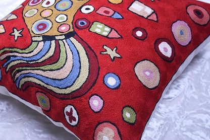 Red Rooster Throw Pillow Cover Karla Gerard Floral Pillowcase Floral Chair - Image 7