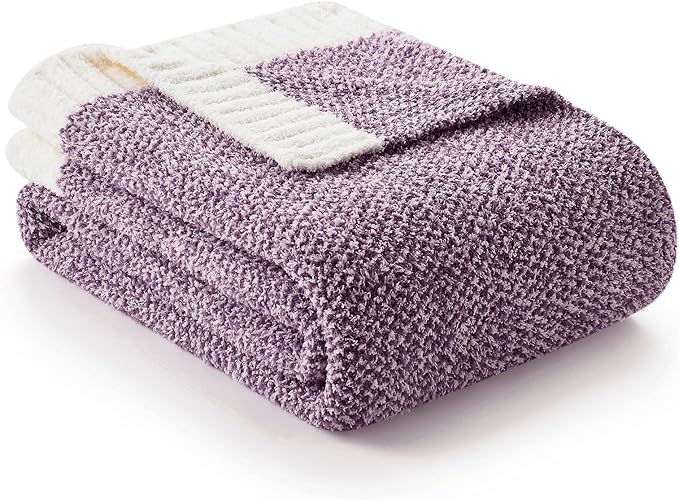 Snuggle Sac Purple Reversible Super Soft Blanket Twin Size - Image 6