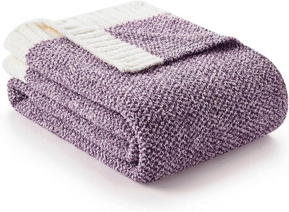 Snuggle Sac Purple Reversible Super Soft Blanket Twin Size - Image 6