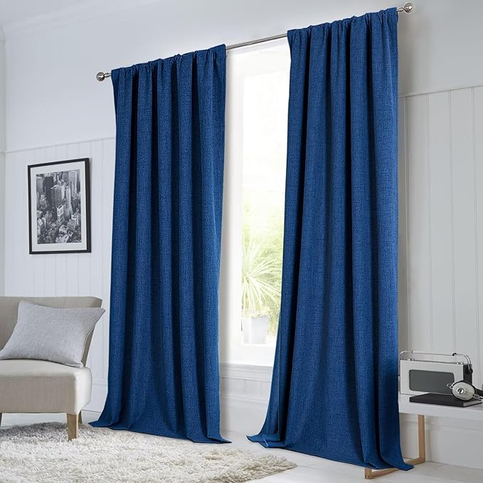 CUCRAF Custom Linen 100% Total Blackout Curtains, Light Blocking Drapes Thermal - Image 8
