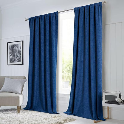 CUCRAF Custom Linen 100% Total Blackout Curtains, Light Blocking Drapes Thermal - Image 8