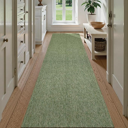 Uphome Kitchen Runner Rug, Low Pile Woven Cotton Modern Carpet Runners - Image 2