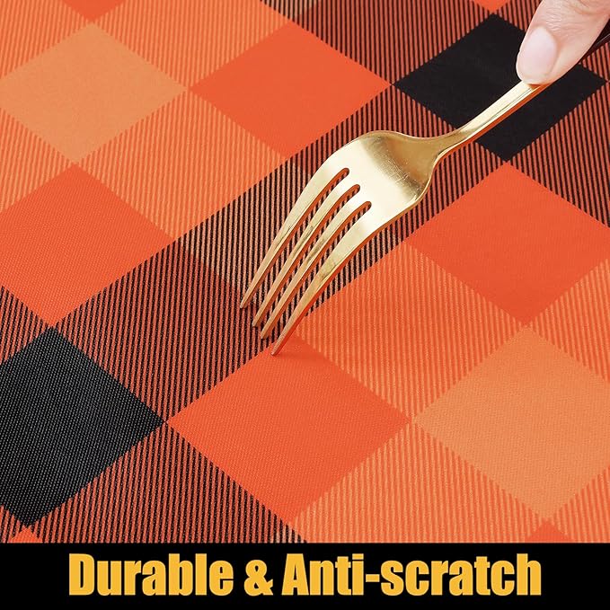 Smiry Rectangle Picnic Table Cloth, Elastic Waterproof Fitted Vinyl Tablecloths - Image 8