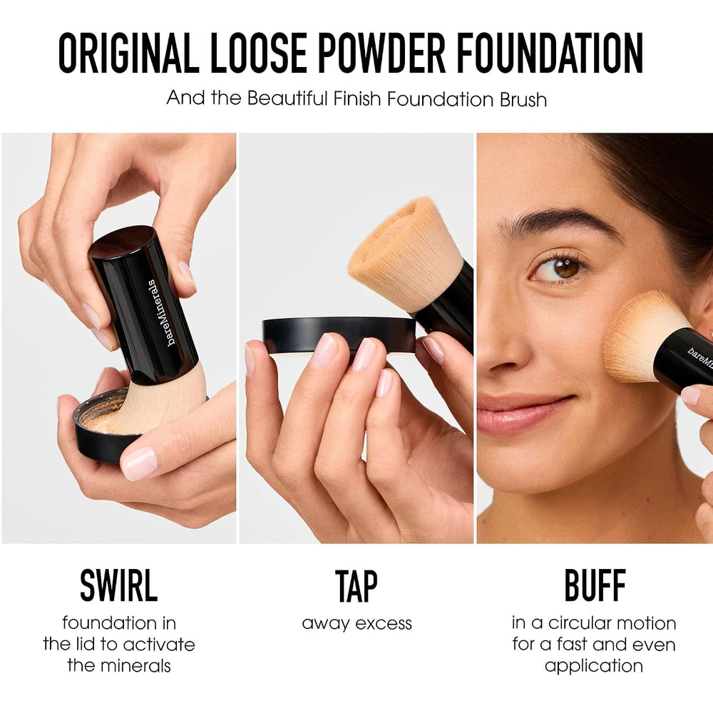 bareMinerals ORIGINAL Loose Powder Foundation, Medium Beige 12, 0.28 oz