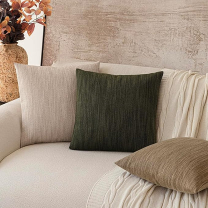 Foindtower Set of 2 Decorative Textured Burlap Linen Throw Pillow Covers - Image 7