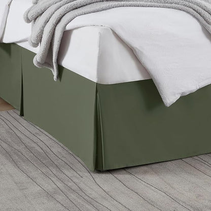 Nestl Olive Green Twin XL Bed Skirt by Nestl