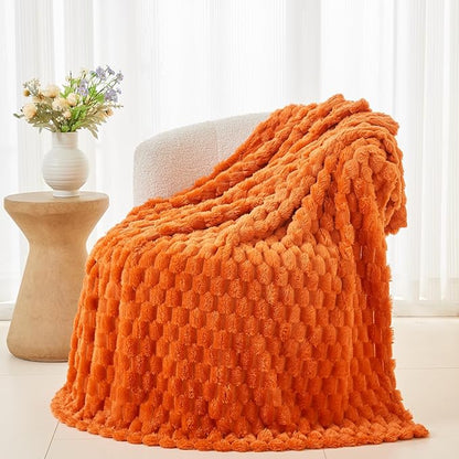 NEWCOSPLAY Super Soft Fall Twin Blanket Orange Premium Silky Flannel Fleece 3D - Image 4