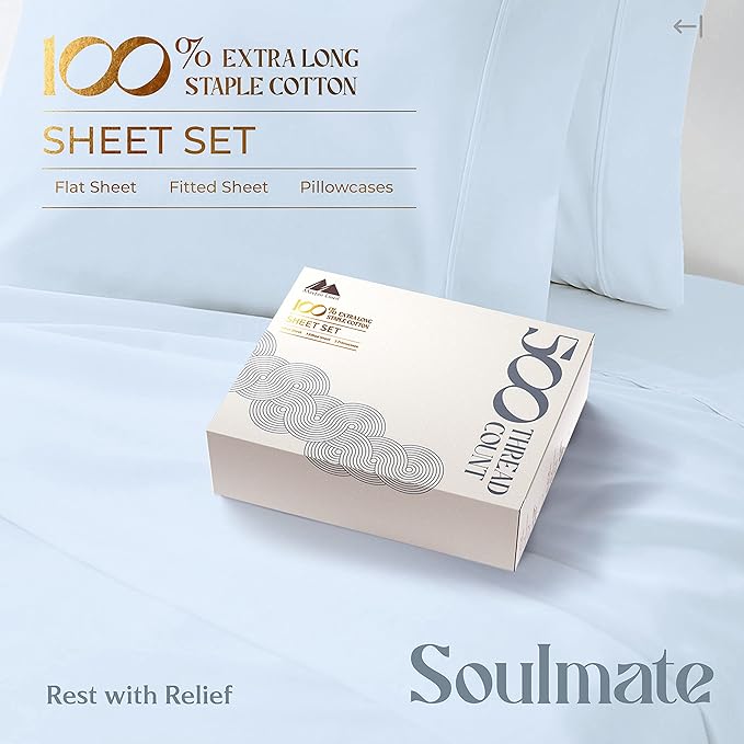 Mayfair Linen 100% Cotton Bed Sheets King Sheet Set - Image 5