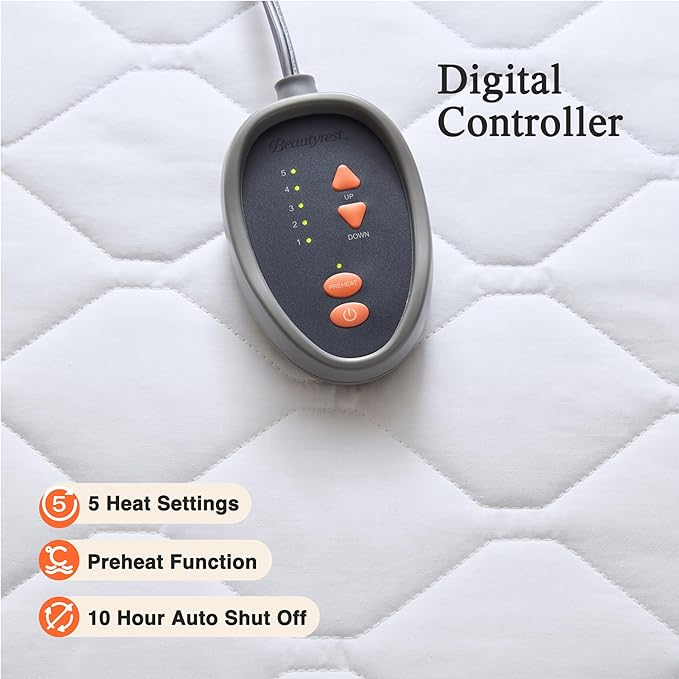Beautyrest Cotton Blend Heated Mattress Pad Secure Comfort Technology - Image 3