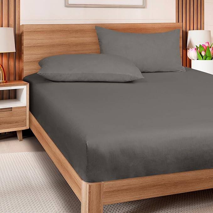 ROYALE LINENS 300 Thread Count 100% Long Staple Combed Cotton Fitted Sheet Full - Image 8