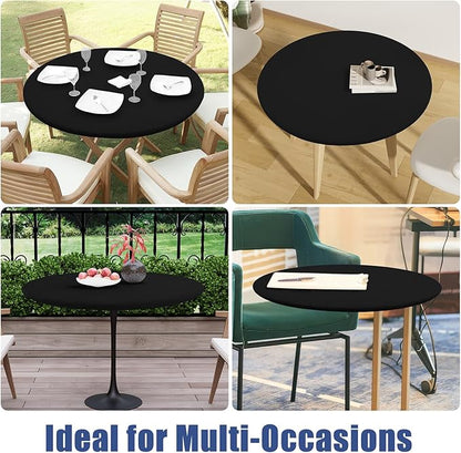 Round Spandex Tablecloth, Elastic Fitted Waterproof Tablecloths - Image 9