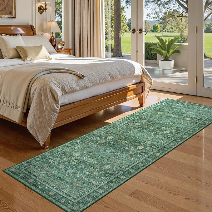 Collive Washable Hallway Runner Rugs, Vintage Boho Soft Bedroom Carpet Runner - Image 5