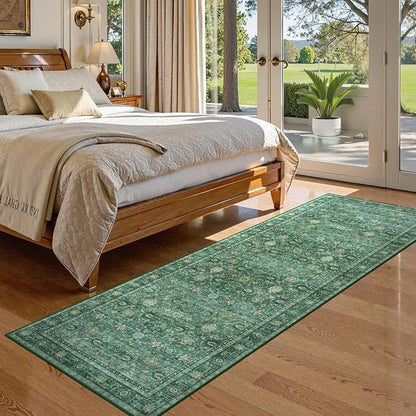 Collive Washable Hallway Runner Rugs, Vintage Boho Soft Bedroom Carpet Runner - Image 5